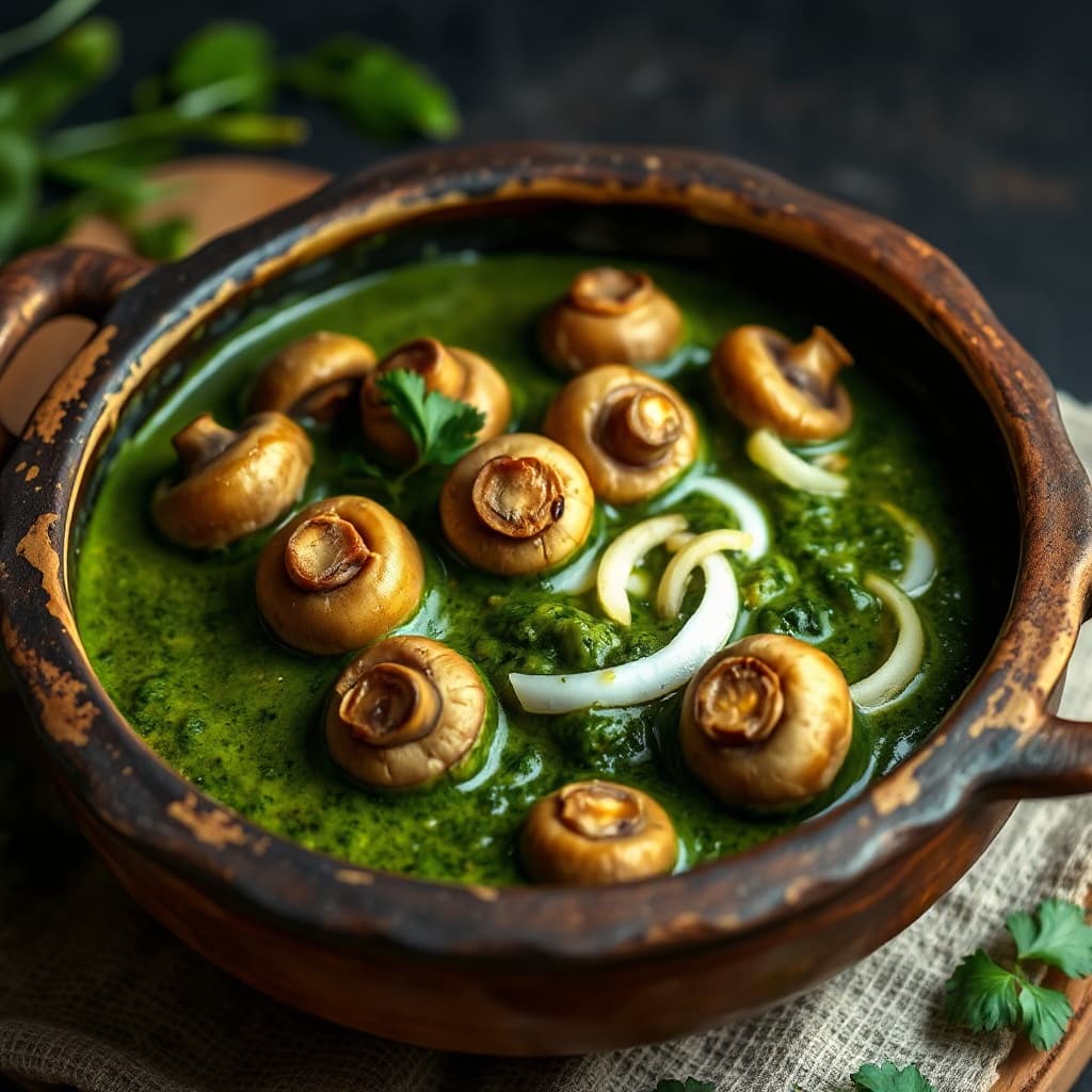 Palak Mushroom (Champignons Palak)